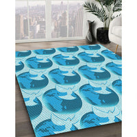 Patterned Blue Rug, pat3087lblu