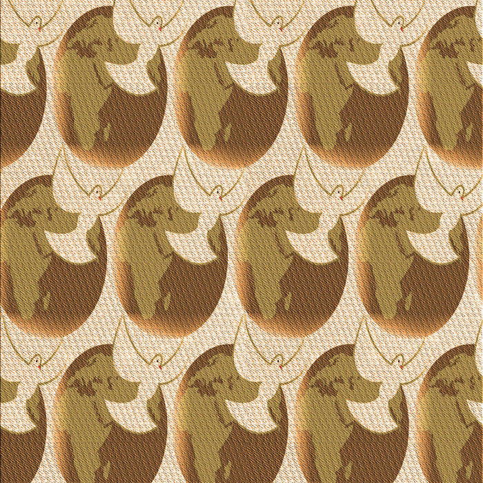 Patterned Dark Bisque Brown Rug, pat3087org