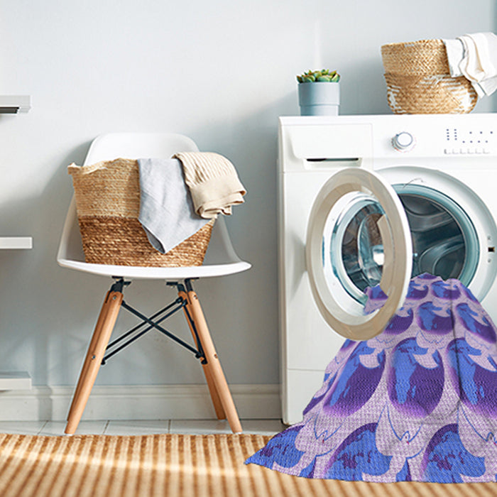 Machine Washable Transitional ly Purple Rug in a Washing Machine, wshpat3087pur