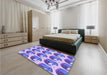 Patterned Purple Rug in a Bedroom, pat3087pur