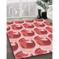 Patterned Pastel Pink Rug, pat3087rd