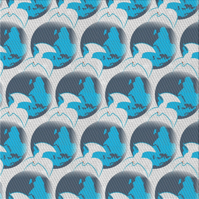 Sideview of Machine Washable Transitional Azure Blue Rug, wshpat3087