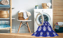 Machine Washable Transitional Denim Blue Rug in a Washing Machine, wshpat3088blu