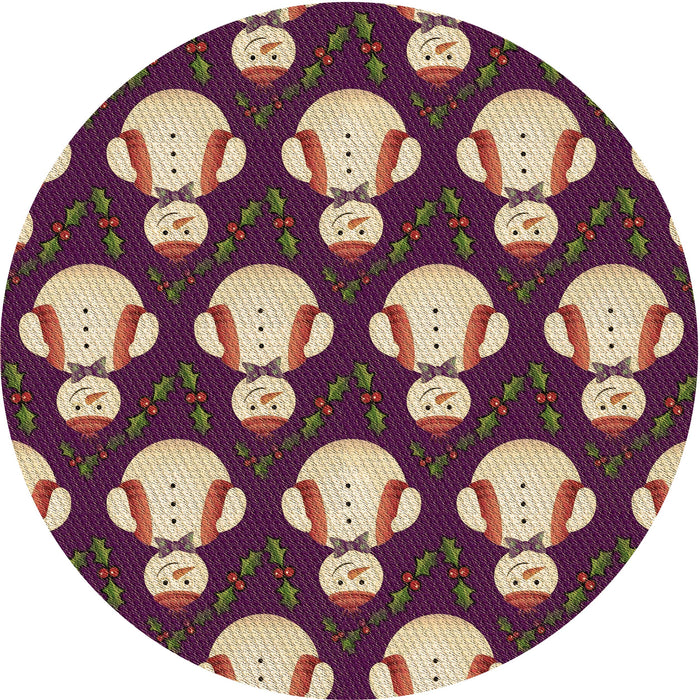 Square Patterned Brown Green Rug, pat3088brn