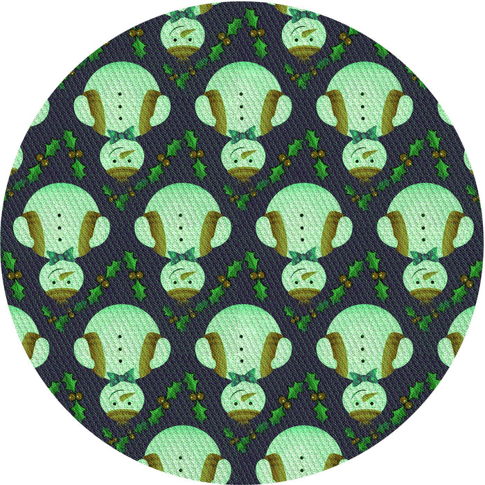 Square Machine Washable Transitional Gunmetal Green Rug in a Living Room, wshpat3088grn