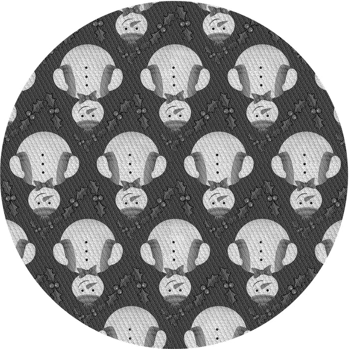 Square Patterned Cloud Gray Rug, pat3088gry