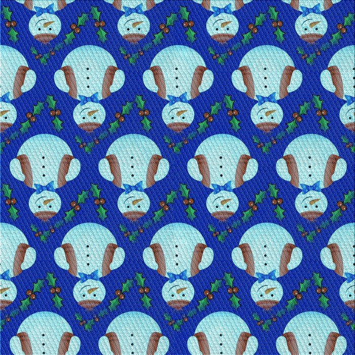 Round Machine Washable Transitional Cobalt Blue Rug, wshpat3088lblu