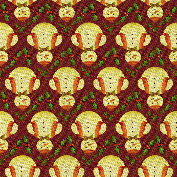 Round Patterned Tomato Red Rug, pat3088yw