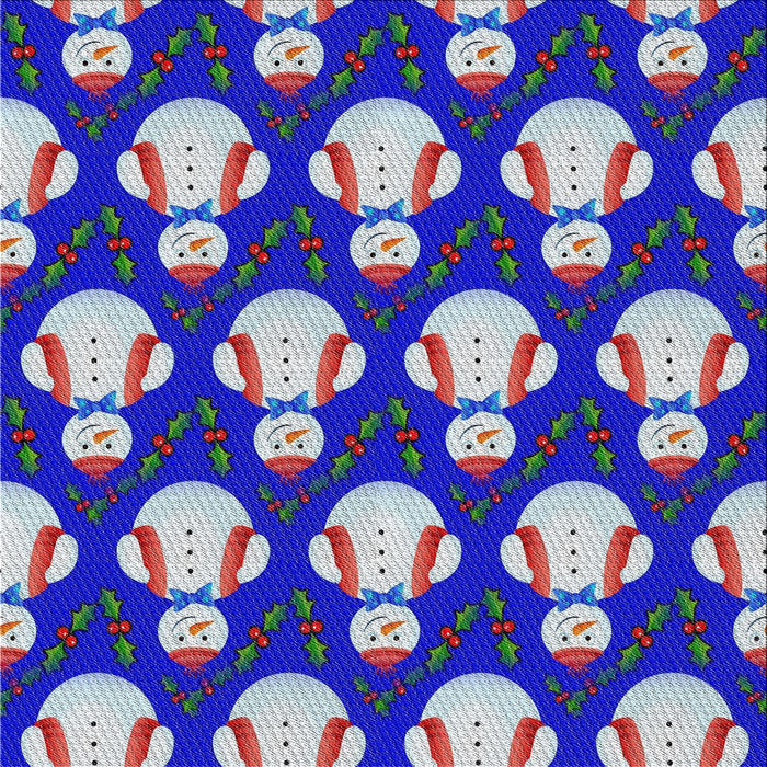 Square Patterned Blue Gray Novelty Rug, pat3088