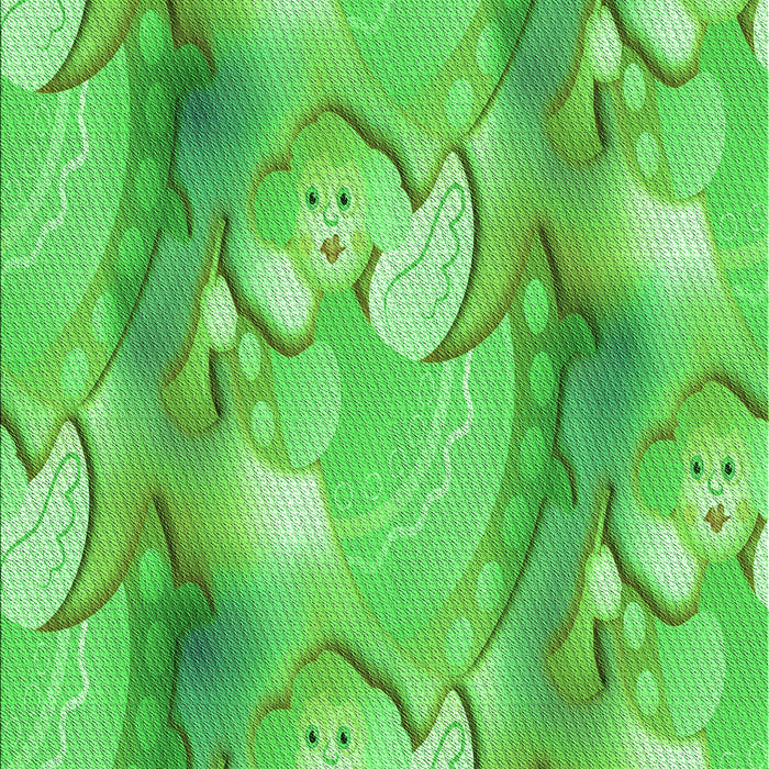 Patterned Neon Green Rug, pat3089grn