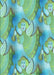 Patterned Turquoise Green Rug, pat3089lblu