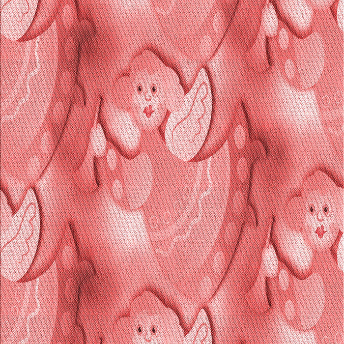 Patterned Light Coral Pink Rug, pat3089rd