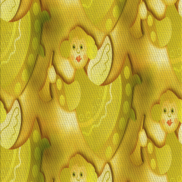 Machine Washable Transitional Yellow Rug, wshpat3089yw