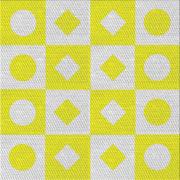 Square Patterned Olive Green Novelty Rug, pat308