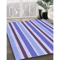 Patterned Slate Blue Rug, pat309blu