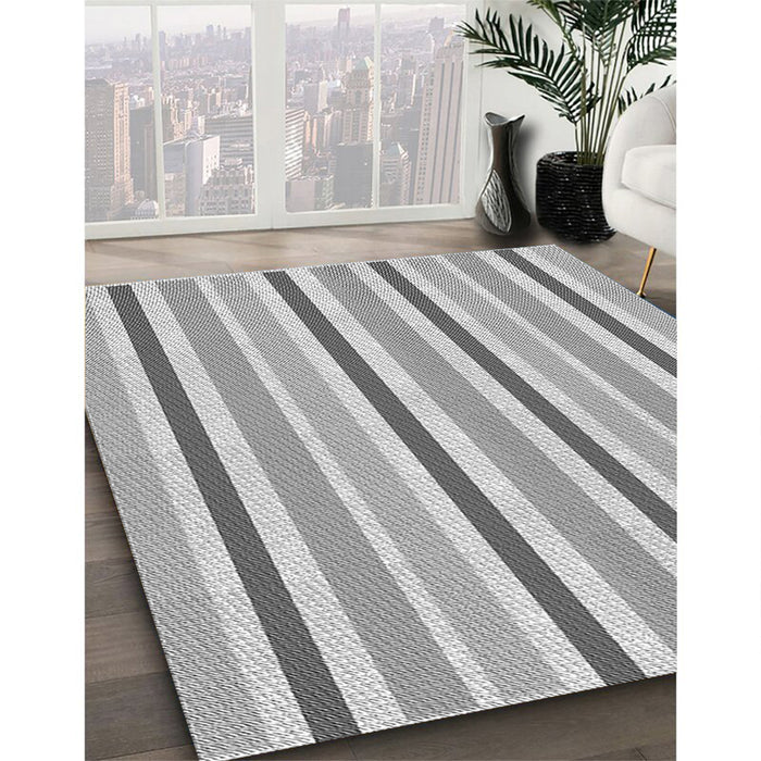 Patterned Gray Rug in Family Room, pat309gry