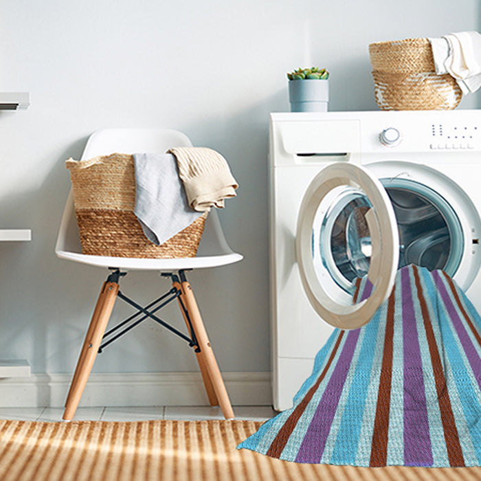 Machine Washable Transitional French Lilac Purple Rug in a Washing Machine, wshpat309lblu