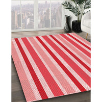 Patterned Pastel Pink Rug, pat309rd