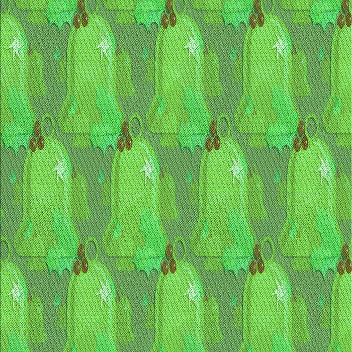 Patterned Dark Lime Green Rug, pat3090grn