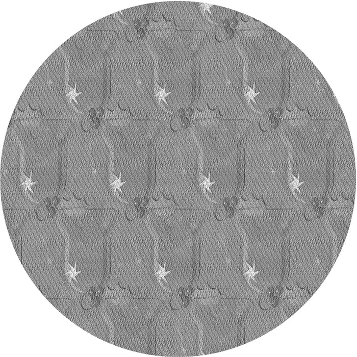 Square Patterned Silver Gray Rug, pat3090gry