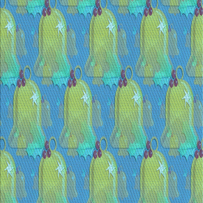 Patterned Deep-Sea Green Rug, pat3090lblu