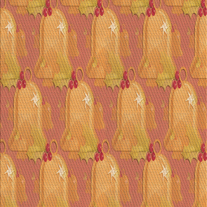 Patterned Orange Red Orange Rug, pat3090org