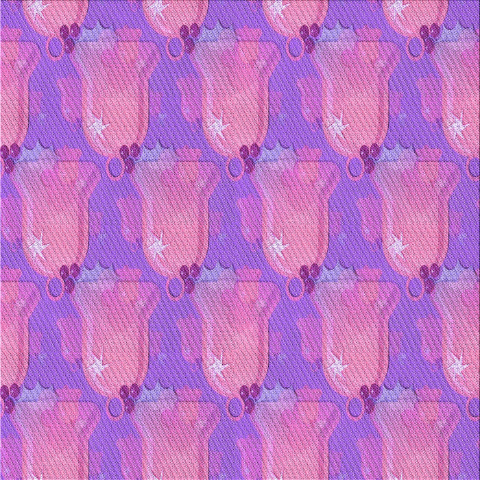 Round Machine Washable Transitional Violet Purple Rug, wshpat3090pur