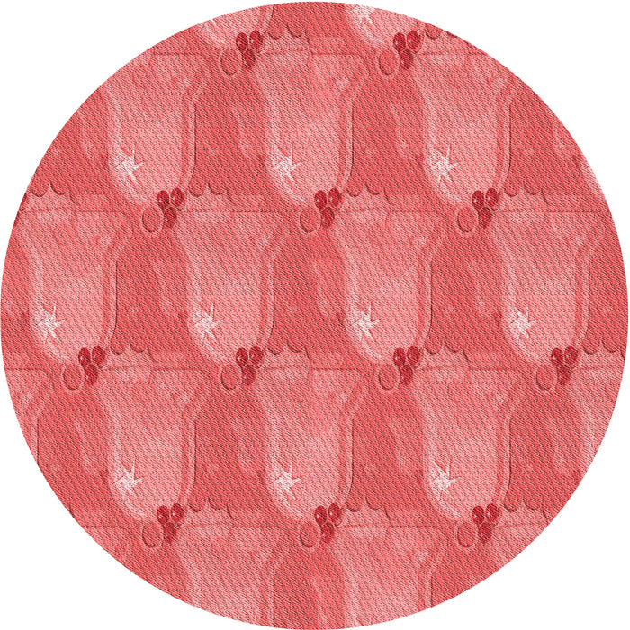 Square Machine Washable Transitional Ruby Red Rug in a Living Room, wshpat3090rd