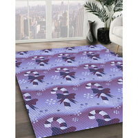 Patterned Purple Mimosa Purple Rug, pat3091blu