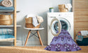 Machine Washable Transitional Purple Mimosa Purple Rug in a Washing Machine, wshpat3091blu