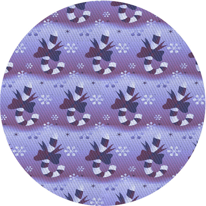 Square Patterned Purple Mimosa Purple Rug, pat3091blu