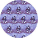 Square Machine Washable Transitional Purple Mimosa Purple Rug in a Living Room, wshpat3091blu