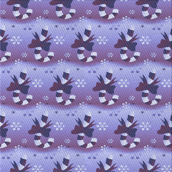 Round Patterned Purple Mimosa Purple Rug, pat3091blu