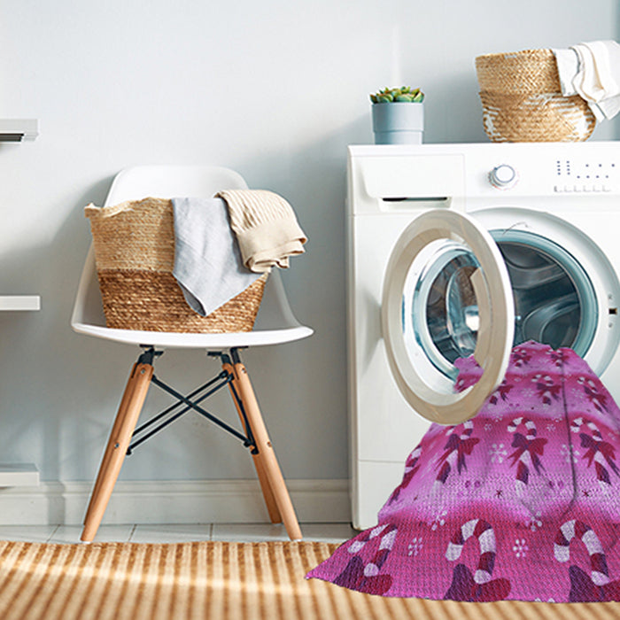 Machine Washable Transitional Violet Purple Rug in a Washing Machine, wshpat3091pur