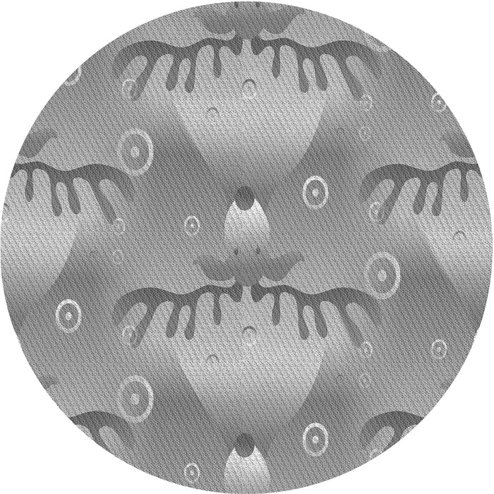 Square Patterned Cloud Gray Rug, pat3092gry