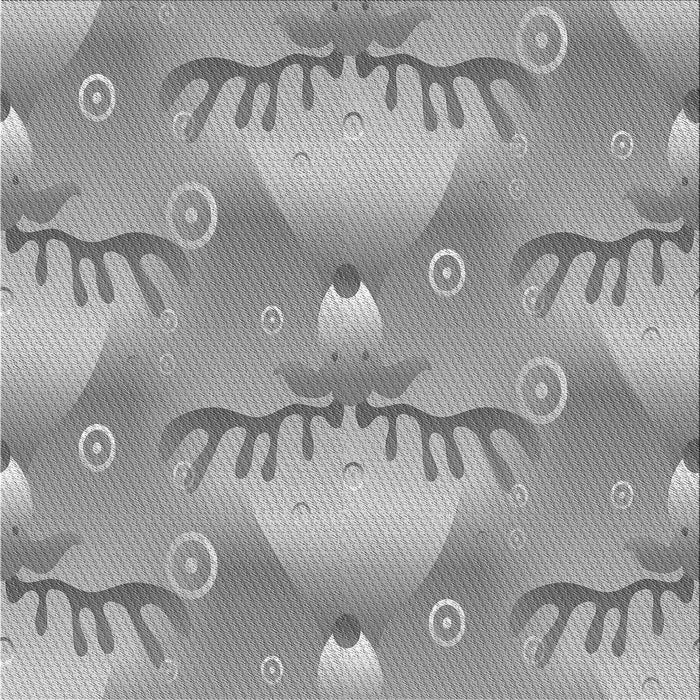 Round Patterned Cloud Gray Rug, pat3092gry