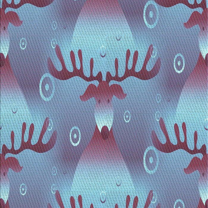 Patterned Crystal Blue Rug, pat3092lblu