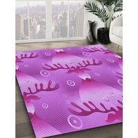 Patterned Fuchsia Magenta Purple Rug, pat3092pur