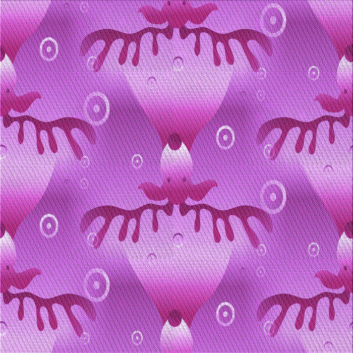 Round Patterned Fuchsia Magenta Purple Rug, pat3092pur