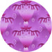 Square Patterned Fuchsia Magenta Purple Rug, pat3092pur