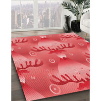 Patterned Red Rug, pat3092rd