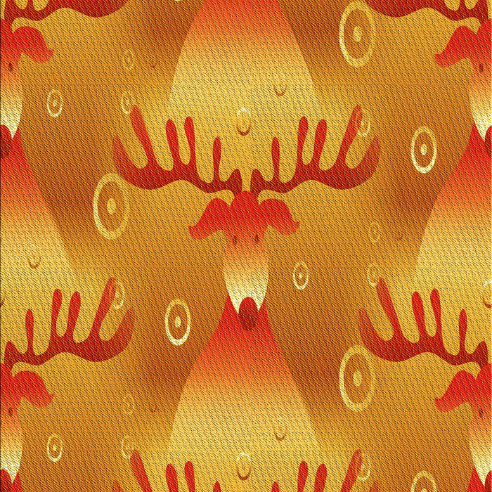 Patterned Orange Red Orange Rug, pat3092yw