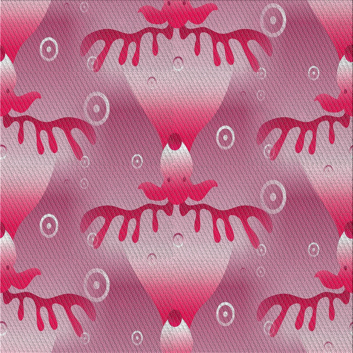 Square Patterned Pink Novelty Rug, pat3092