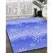 Machine Washable Transitional Blue Rug in a Family Room, wshpat3093blu