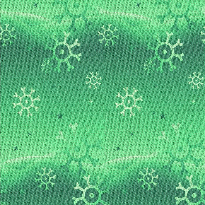 Machine Washable Transitional Spring Green Rug, wshpat3093grn