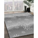 Patterned Cloud Gray Rug in Family Room, pat3093gry