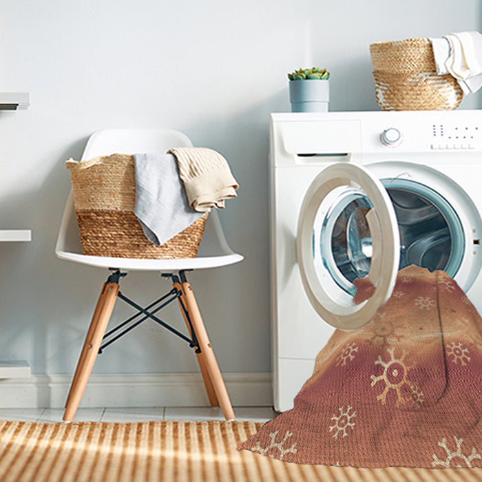 Machine Washable Transitional Red Rug in a Washing Machine, wshpat3093org