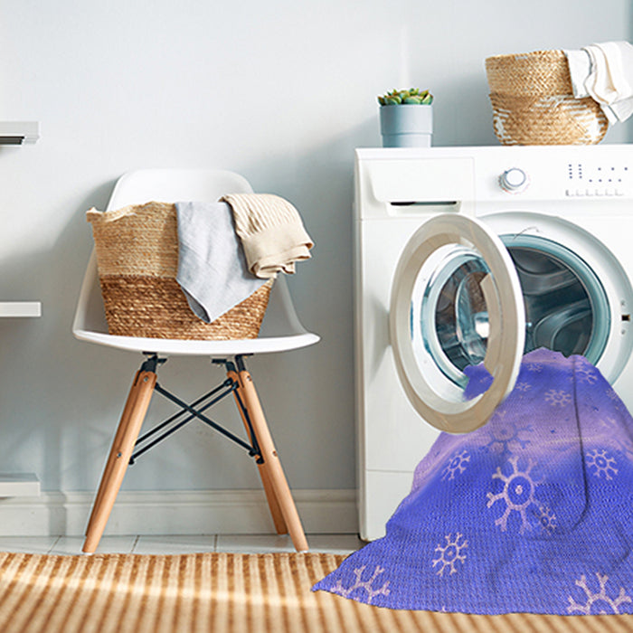 Machine Washable Transitional Purple Mimosa Purple Rug in a Washing Machine, wshpat3093pur