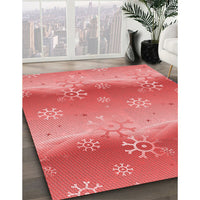 Patterned Ruby Red Rug, pat3093rd