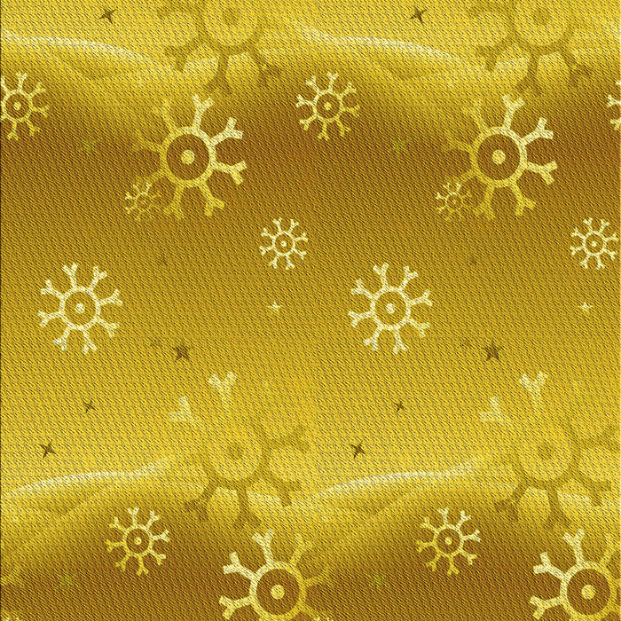 Machine Washable Transitional Deep Yellow Rug, wshpat3093yw